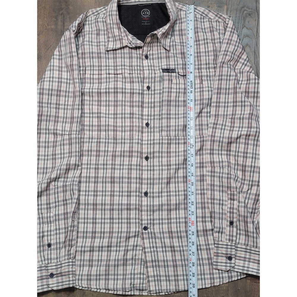 Wrangler ATG‎ All Terrain Gear Plaid Button Up Shirt Mens XL Long Sleev